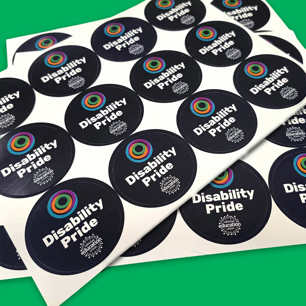 Disability Pride stickers (10 sheets) – NEU Shop